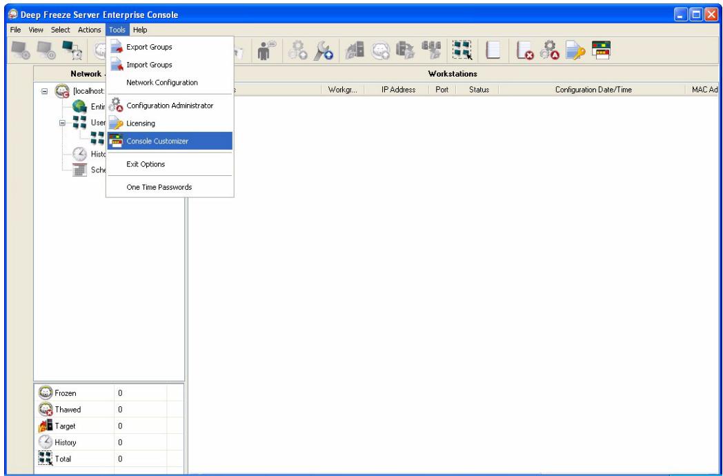 FARONICS DEEP FREEZE SERVER ENTERPRISE - Creating a Customized Deep Freeze Server Enterprise Console - 1