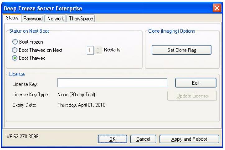 FARONICS DEEP FREEZE SERVER ENTERPRISE - Status on Next Boot - 1