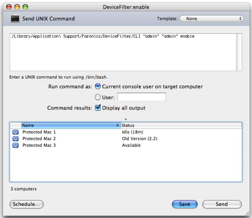 FARONICS DEVICE FILTER MAC - Adding Targeted Computers to the Task List - 1