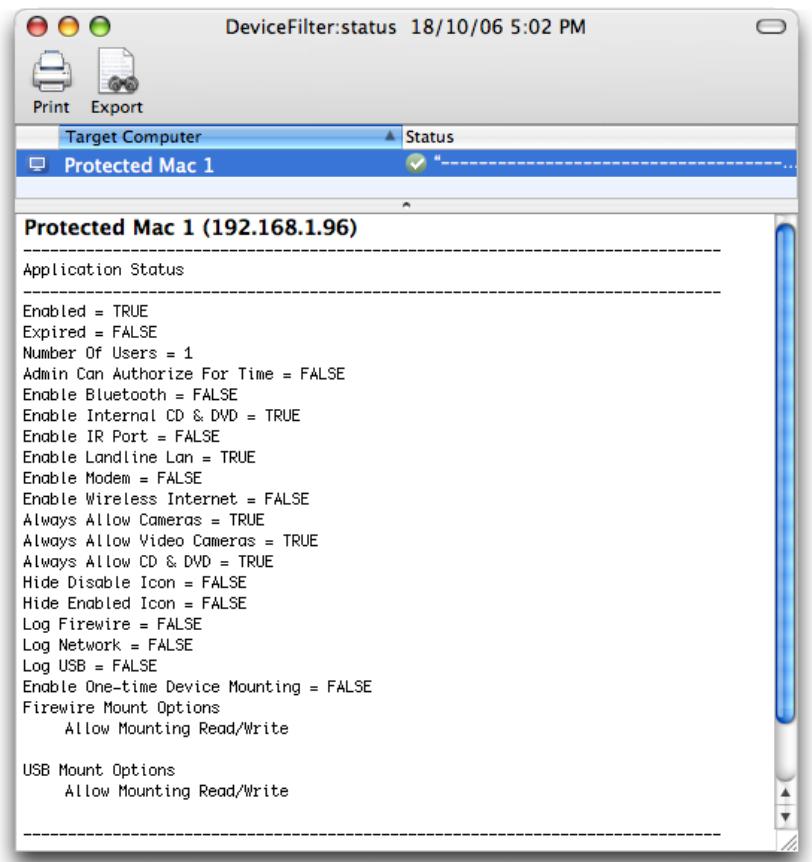 FARONICS DEVICE FILTER MAC - ARD Sample Output - 1