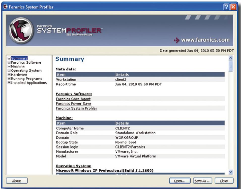 FARONICS SYSTEM PROFILER - Minimisation des risques liés à l'activité - 2