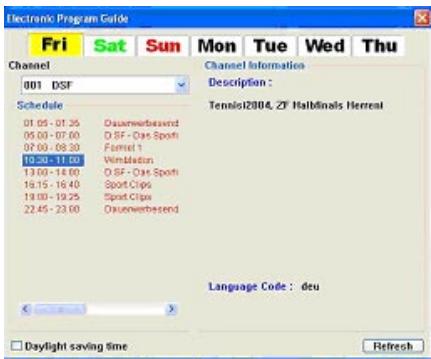 FREECOM DVBT-STICK USB - Program channel display : - 1