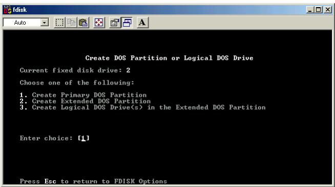 FREECOM FHD-2 - Note: Partition size of large hard disks will not be displayed correctly! However partitioning results will be OK. - 1