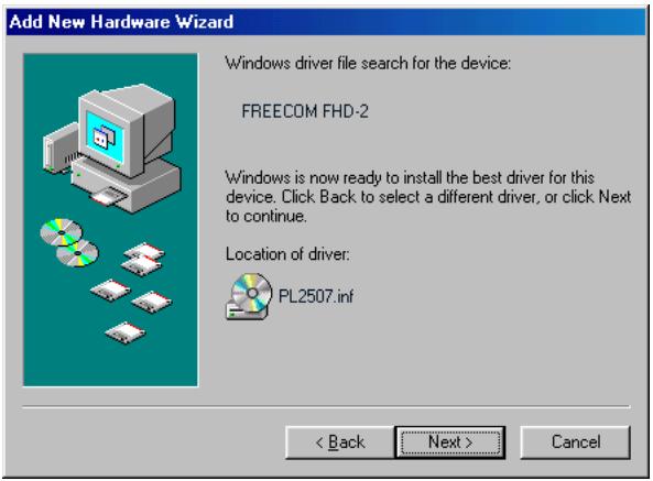 FREECOM FHD-2 - Add New Hardware Wizard - 3