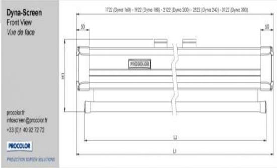 PROCOLOR DYNA SCREEN RF - Dimensions / références - 1