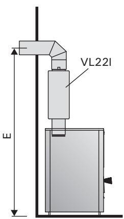 HARVIA 20 BOILER - Anschluss des Ofens an einen gemauerten Rauchfang über die obere Anschlussöffnung (Abbildung 10) - 1