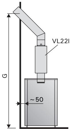 HARVIA 20 SL - Anschluss des Ofens an einen gemauerten Rauchfang - 1