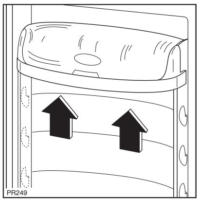 REX FI18/10FH - Positioning the door shelves - 1