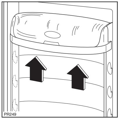 REX FI22/10FH - Positioning the door shelves - 1