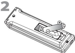 SYLVANIA LC320SLX - Instalación de las Pilas - 2