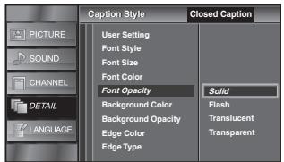 SYLVANIA LC320SSX - Font Opacity - 1