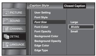 SYLVANIA LC320SSX - Font Size - 1