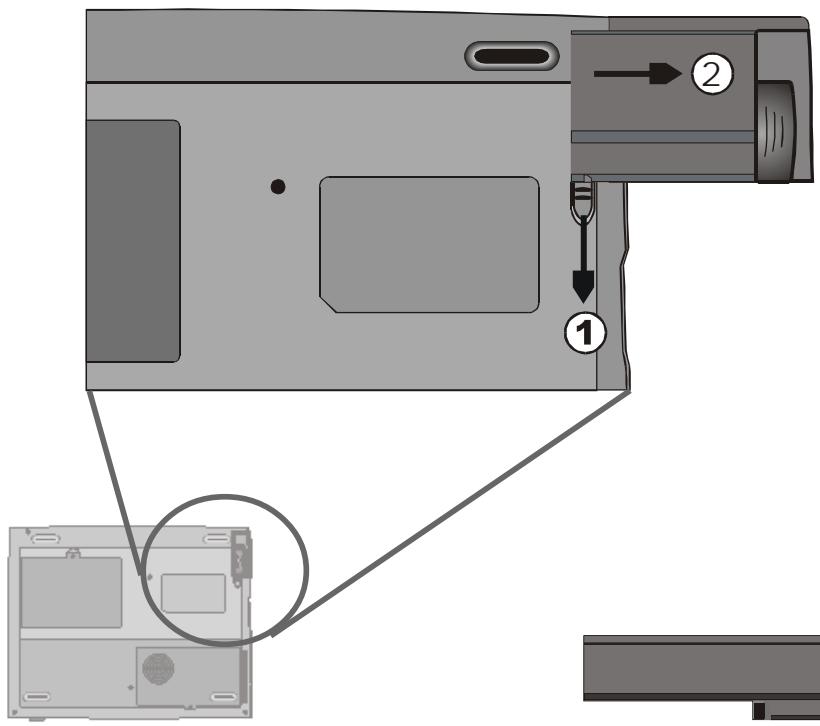 MAXDATA 110T - To Detach the Battery Pack: - 1