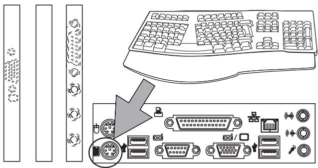 MAXDATA PC BTX - Connecting the Keyboard - 1