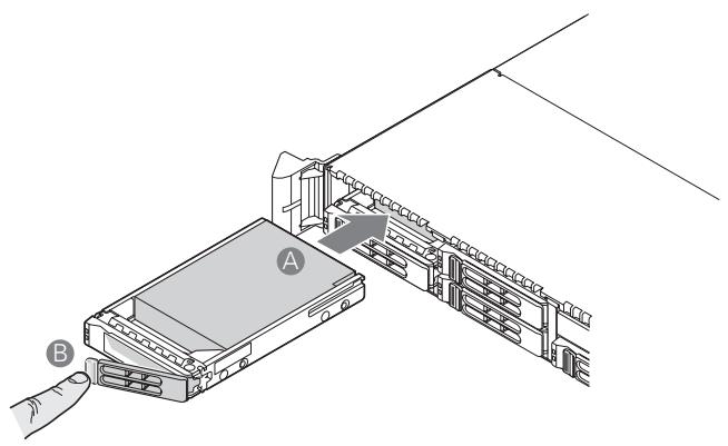 MAXDATA PLATINUM 1600 IR M1 - Installing a SAS or SATA Hot-swap Hard Disk Drive - 3