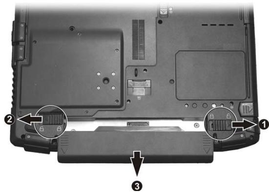 MAXDATA PRO 5500 IR - Removing the Battery - 1