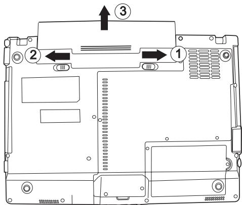 MAXDATA PRO 6100 IW - Removing the Battery - 1