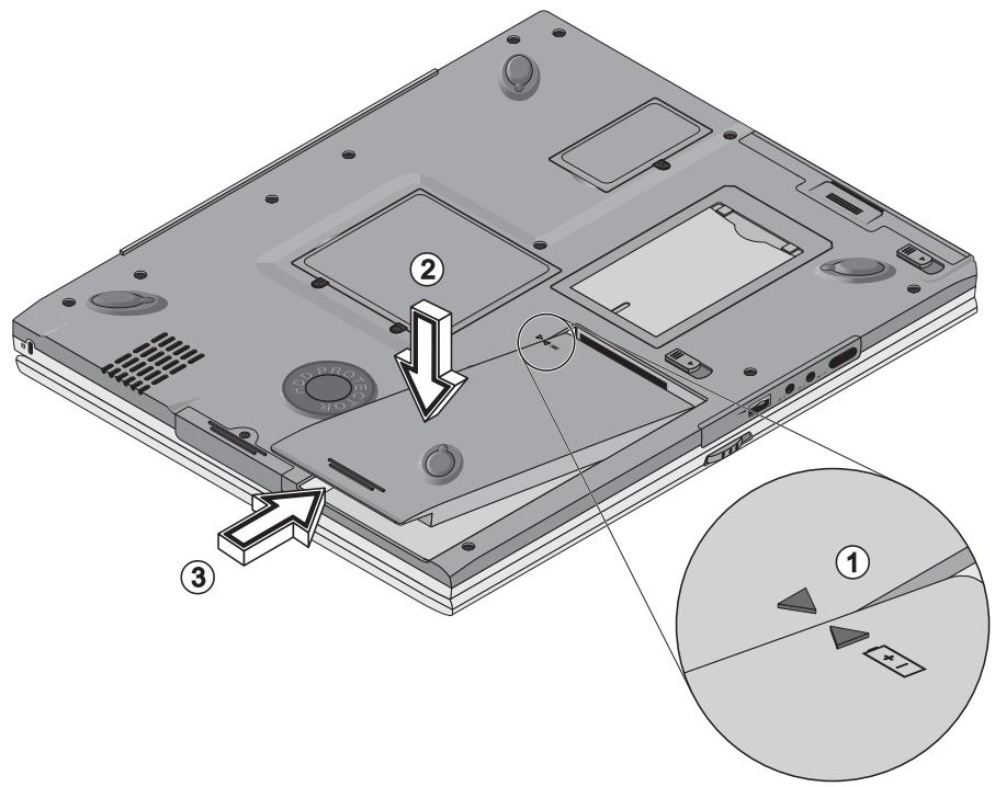 MAXDATA 710 - INSERTING THE BATTERY - 1