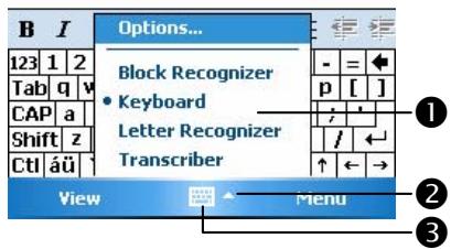 E-TEN G500 PLUS - Enter Text Using the Input Panel - 2