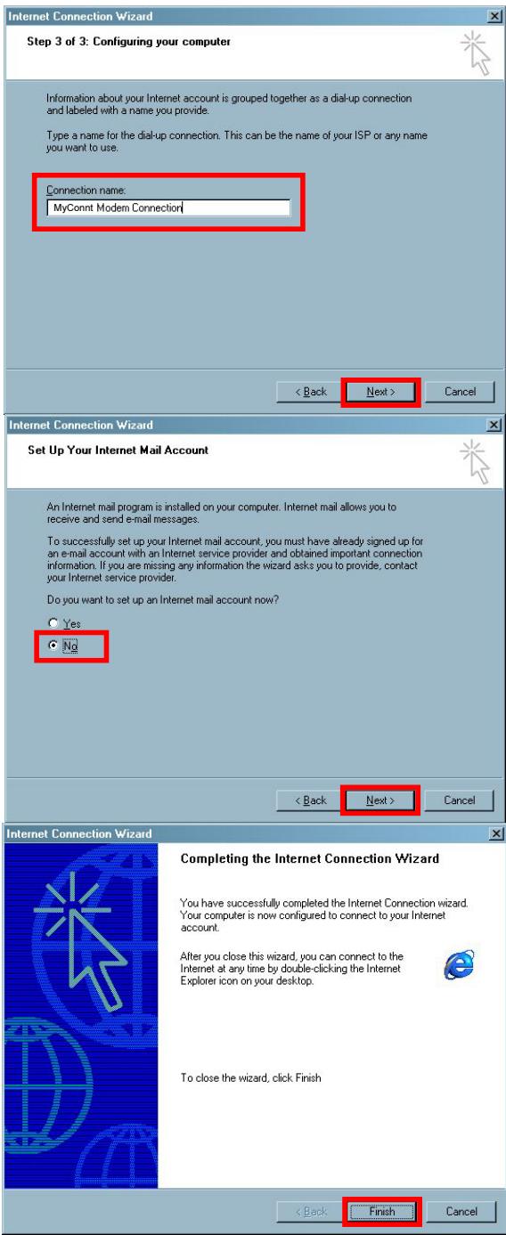 E-TEN M500 - CRefer to the following explanation to establish a new connection. - 4