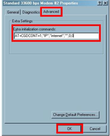 E-TEN M500 - Refer to the following explanation to set up properties of the virtual modem. - 2