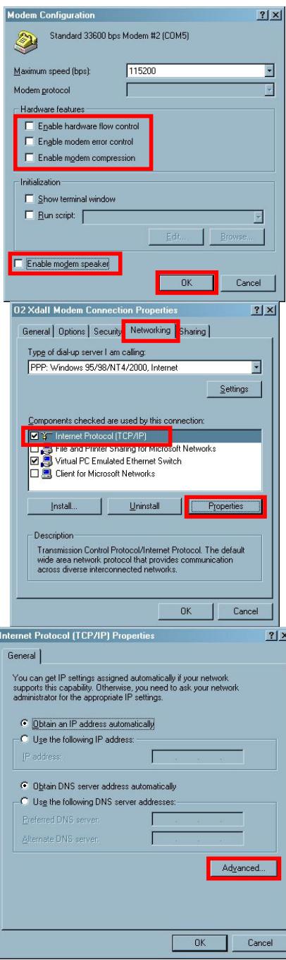 E-TEN M500 - Refer to the following explanation to set up properties of the new connection. - 3