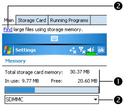 E-TEN M600 - View Memory Status - 3