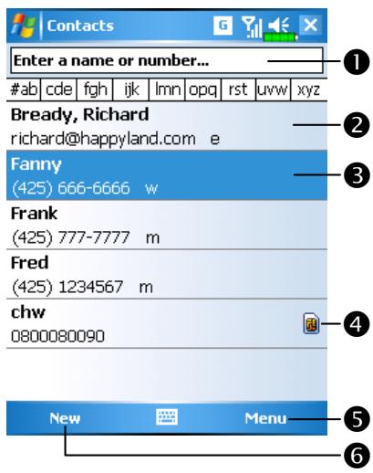 E-TEN M600 - Contacts: Tracking Friends and Colleagues - 1
