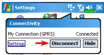 E-TEN M600 - Disconnecting GPRS - 1