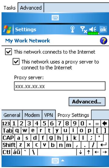 E-TEN M600 - Tasks tab. - 2