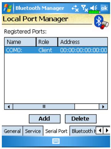 E-TEN M600 - Tap the Service tab - 1
