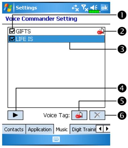 E-TEN M600 - Music Settings Page - 1