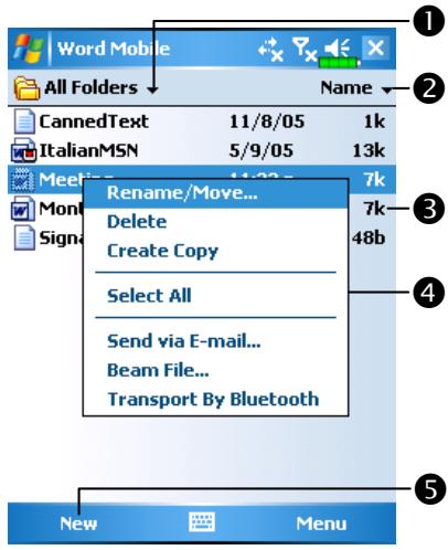 E-TEN M600 - Word Mobile - 1