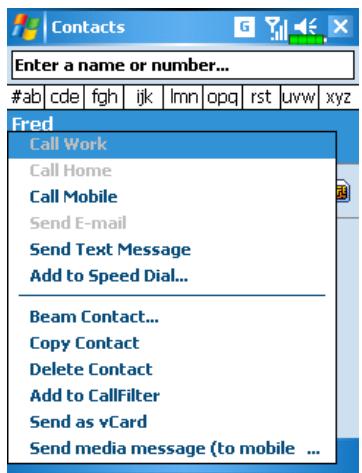 E-TEN M600 - Call from Contacts - 1