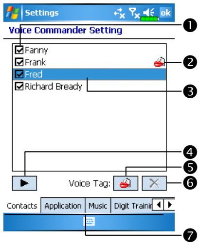E-TEN M600 - Contacts Settings Page - 1