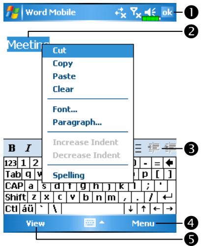 E-TEN M600 - Word Mobile - 2