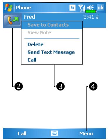 E-TEN M600 - Call from Speed Dial - 4