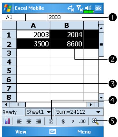 E-TEN M600 - Excel Mobile - 1