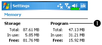 E-TEN M600 - View Memory Status - 2