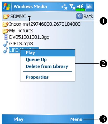 E-TEN M600 - Windows Media Player - 2