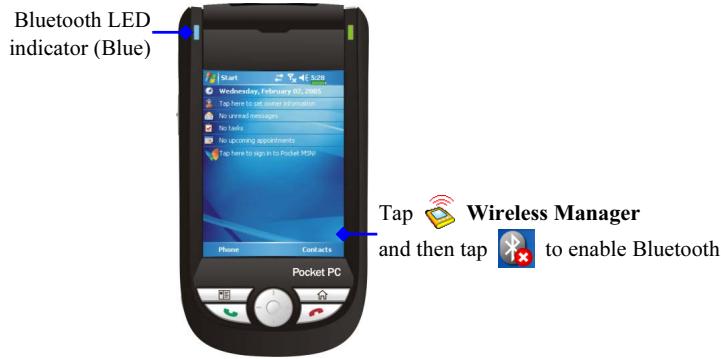 E-TEN M600 - Using Bluetooth - 1