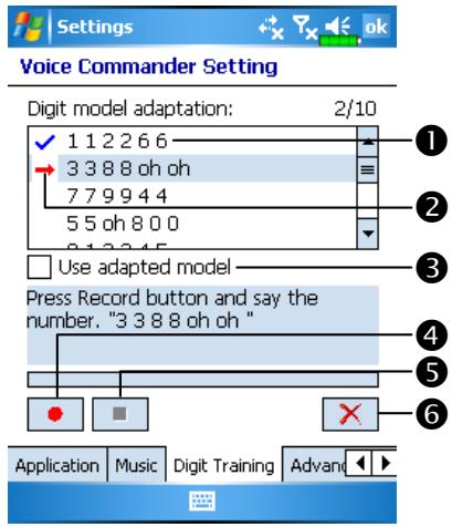 E-TEN M600 - Digit Training Settings Page - 1