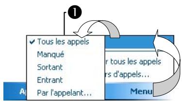 E-TEN G500+ - Appeler depuis l'histoire des appels - 2