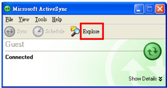 E-TEN G500+ - Utiliser activesync - 1