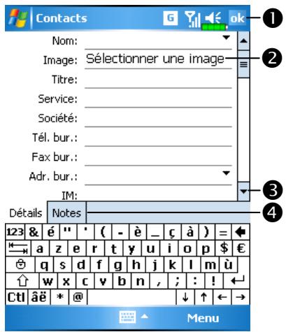 E-TEN G500+ - Créer un contact - 1