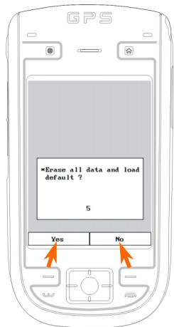 E-TEN G500+ - Redémarrer le pocket PC - 4