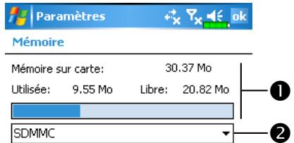 E-TEN G500+ - Consulter l'état de la mémoire - 4
