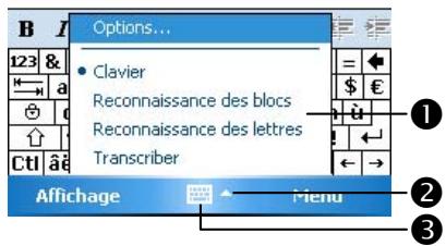 E-TEN G500+ - Saisir du texte en utilisant le panneau de saisie - 2