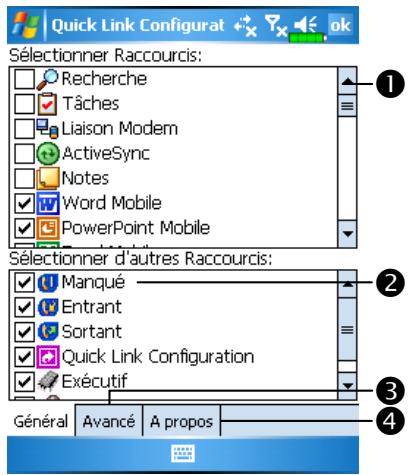 E-TEN G500+ - Liens rapides - 2