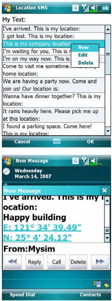 E-TEN X500 - Location SMS - 2